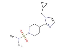 4-[1-(cyclopropylmethyl)-1H-imidazol-2-yl]-N,N-dimethyl-1-piperidinesulfonamide