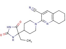 2-[4-(4-ethyl-2,5-dioxoimidazolidin-4-yl)piperidin-1-yl]-5,6,7,8-tetrahydroquinoline-3-carbonitrile