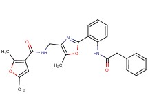2,5-dimethyl-N-[(5-methyl-2-{2-[(phenylacetyl)amino]phenyl}-1,3-oxazol-4-yl)methyl]-3-furamide
