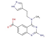 2-amino-4-{methyl[2-(1H-pyrazol-4-yl)ethyl]amino}quinazoline-6-carboxylic acid