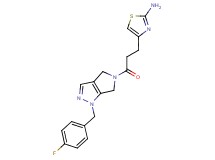 4-{3-[1-(4-fluorobenzyl)-4,6-dihydropyrrolo[3,4-c]pyrazol-5(1H)-yl]-3-oxopropyl}-1,3-thiazol-2-amine