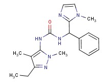 N-(3-ethyl-1,4-dimethyl-1H-pyrazol-5-yl)-N'-[(1-methyl-1H-imidazol-2-yl)(phenyl)methyl]urea