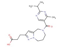 3-{5-[(2-isopropyl-4-methyl-5-pyrimidinyl)carbonyl]-5,6,7,8-tetrahydro-4H-pyrazolo[1,5-a][1,4]diazepin-2-yl}propanoic acid
