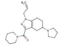 1-allyl-3-(1-piperidinylcarbonyl)-5-(1-pyrrolidinyl)-4,5,6,7-tetrahydro-1H-indazole