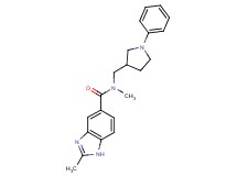 N,2-dimethyl-N-[(1-phenyl-3-pyrrolidinyl)methyl]-1H-benzimidazole-5-carboxamide