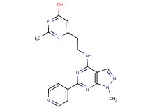 2-methyl-6-(2-{[1-methyl-6-(4-pyridinyl)-1H-pyrazolo[3,4-d]pyrimidin-4-yl]amino}ethyl)-4-pyrimidinol