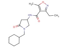 N-[1-(cyclohexylmethyl)-5-oxo-3-pyrrolidinyl]-3-ethyl-5-methyl-4-isoxazolecarboxamide
