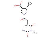 (3S*,4S*)-4-cyclopropyl-1-[(3-methyl-2,4-dioxo-1,2,3,4-tetrahydro-5-pyrimidinyl)acetyl]-3-pyrrolidinecarboxylic acid