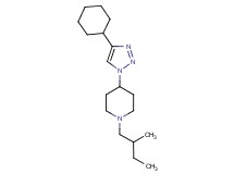 4-(4-cyclohexyl-1H-1,2,3-triazol-1-yl)-1-(2-methylbutyl)piperidine