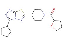 3-cyclopentyl-6-[1-(tetrahydrofuran-2-ylcarbonyl)piperidin-4-yl][1,2,4]triazolo[3,4-b][1,3,4]thiadiazole