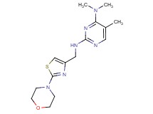 N~4~,N~4~,5-trimethyl-N~2~-[(2-morpholin-4-yl-1,3-thiazol-4-yl)methyl]pyrimidine-2,4-diamine