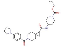 ethyl 4-[({6-[4-(1-pyrrolidinyl)benzoyl]-6-azaspiro[2.5]oct-1-yl}carbonyl)amino]-1-piperidinecarboxylate