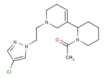 5-(1-acetylpiperidin-2-yl)-1-[2-(4-chloro-1H-pyrazol-1-yl)ethyl]-1,2,3,6-tetrahydropyridine