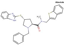 (4R)-4-(1H-benzimidazol-2-ylthio)-N-(1-benzothien-2-ylmethyl)-1-benzyl-N-methyl-L-prolinamide