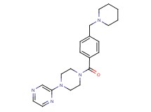 2-{4-[4-(1-piperidinylmethyl)benzoyl]-1-piperazinyl}pyrazine