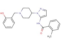 N-{1-[1-(2-hydroxybenzyl)-4-piperidinyl]-1H-pyrazol-5-yl}-2-methylbenzamide