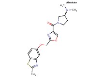 (3S)-N,N-dimethyl-1-[(2-{[(2-methyl-1,3-benzothiazol-5-yl)oxy]methyl}-1,3-oxazol-4-yl)carbonyl]pyrrolidin-3-amine
