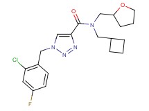 1-(2-chloro-4-fluorobenzyl)-N-(cyclobutylmethyl)-N-(tetrahydro-2-furanylmethyl)-1H-1,2,3-triazole-4-carboxamide