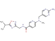 6-[[(2-aminopyrimidin-5-yl)methyl](methyl)amino]-N-[(5-isopropyl-1,2,4-oxadiazol-3-yl)methyl]nicotinamide