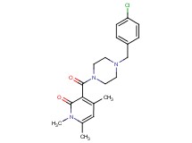 3-{[4-(4-chlorobenzyl)-1-piperazinyl]carbonyl}-1,4,6-trimethyl-2(1H)-pyridinone