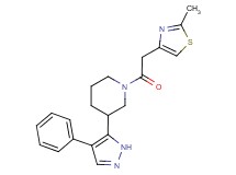 1-[(2-methyl-1,3-thiazol-4-yl)acetyl]-3-(4-phenyl-1H-pyrazol-5-yl)piperidine