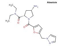 (4S)-4-amino-N,N-diethyl-1-[5-(1H-pyrazol-1-ylmethyl)-2-furoyl]-L-prolinamide