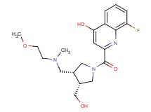 8-fluoro-2-[(rel-(3R,4R)-3-(hydroxymethyl)-4-{[(2-methoxyethyl)(methyl)amino]methyl}-1-pyrrolidinyl)carbonyl]-4-quinolinol