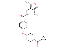 4-{[1-(cyclopropylcarbonyl)piperidin-4-yl]oxy}-N-[(3,5-dimethylisoxazol-4-yl)methyl]benzamide