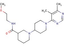 1'-(5,6-dimethylpyrimidin-4-yl)-N-(2-methoxyethyl)-1,4'-bipiperidine-3-carboxamide