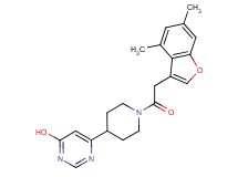 6-{1-[(4,6-dimethyl-1-benzofuran-3-yl)acetyl]piperidin-4-yl}pyrimidin-4-ol