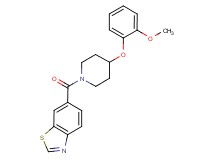 6-{[4-(2-methoxyphenoxy)-1-piperidinyl]carbonyl}-1,3-benzothiazole
