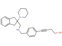 4-{4-[({[2-(1-piperidinyl)-2,3-dihydro-1H-inden-2-yl]methyl}amino)methyl]phenyl}-3-butyn-1-ol