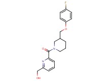 [6-({3-[(4-fluorophenoxy)methyl]-1-piperidinyl}carbonyl)-2-pyridinyl]methanol
