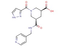 (3S*,5R*)-1-(1H-pyrazol-3-ylcarbonyl)-5-{[(4-pyridinylmethyl)amino]carbonyl}-3-piperidinecarboxylic acid