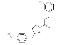 [4-({1-[3-(3-fluorophenyl)propanoyl]pyrrolidin-3-yl}methyl)phenyl]methanol