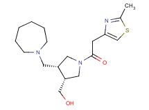 {(3R*,4R*)-4-(azepan-1-ylmethyl)-1-[(2-methyl-1,3-thiazol-4-yl)acetyl]pyrrolidin-3-yl}methanol