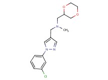 1-[1-(3-chlorophenyl)-1H-pyrazol-4-yl]-N-(1,4-dioxan-2-ylmethyl)-N-methylmethanamine