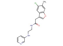 2-(5-chloro-6-methyl-1-benzofuran-3-yl)-N-[2-(pyridin-3-ylamino)ethyl]acetamide