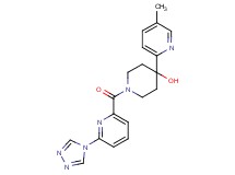 4-(5-methylpyridin-2-yl)-1-{[6-(4H-1,2,4-triazol-4-yl)pyridin-2-yl]carbonyl}piperidin-4-ol