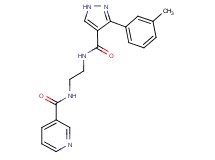 N-[2-({[3-(3-methylphenyl)-1H-pyrazol-4-yl]carbonyl}amino)ethyl]nicotinamide