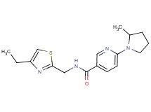 N-[(4-ethyl-1,3-thiazol-2-yl)methyl]-6-(2-methylpyrrolidin-1-yl)nicotinamide