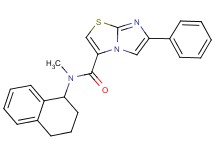 N-methyl-6-phenyl-N-(1,2,3,4-tetrahydro-1-naphthalenyl)imidazo[2,1-b][1,3]thiazole-3-carboxamide