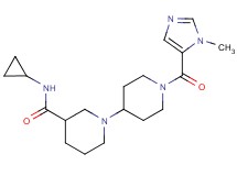 N-cyclopropyl-1'-[(1-methyl-1H-imidazol-5-yl)carbonyl]-1,4'-bipiperidine-3-carboxamide