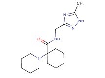 N-[(5-methyl-1H-1,2,4-triazol-3-yl)methyl]-1-piperidin-1-ylcyclohexanecarboxamide