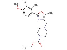 ethyl 4-{[2-(4-methoxy-2,3-dimethylphenyl)-5-methyl-1,3-oxazol-4-yl]methyl}-1-piperazinecarboxylate