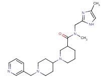 N-methyl-N-[(4-methyl-1H-imidazol-2-yl)methyl]-1'-(pyridin-3-ylmethyl)-1,4'-bipiperidine-3-carboxamide