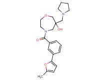 4-[3-(5-methyl-2-furyl)benzoyl]-6-(pyrrolidin-1-ylmethyl)-1,4-oxazepan-6-ol