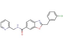 2-(3-chlorobenzyl)-N-(2-pyridinylmethyl)-1,3-benzoxazole-6-carboxamide