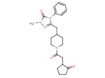 2-methyl-5-({1-[(2-oxocyclopentyl)acetyl]piperidin-4-yl}methyl)-4-phenyl-2,4-dihydro-3H-1,2,4-triazol-3-one