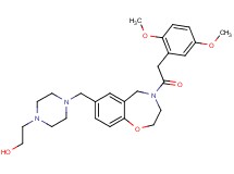 2-[4-({4-[(2,5-dimethoxyphenyl)acetyl]-2,3,4,5-tetrahydro-1,4-benzoxazepin-7-yl}methyl)-1-piperazinyl]ethanol